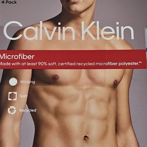 Calvin Klein 4 Pack Men's Boxer Briefs M (32-34) Blue Green Microfiber NEW Soft - Picture 6 of 16